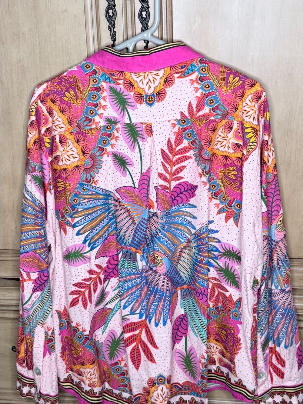 FarmRio Women's Macaw Scarf Shirt - Picture 6 of 6